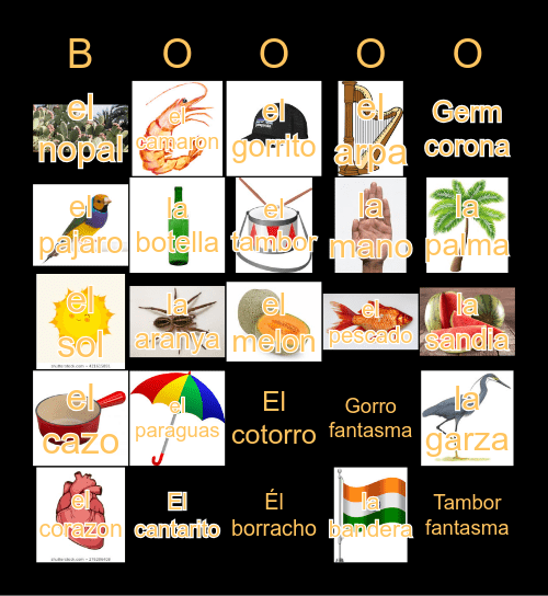 Loteria halloween Bingo Card