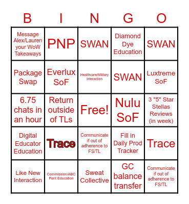 luluriffic BINGO Card