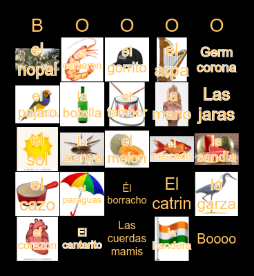 Loteria halloween Bingo Card