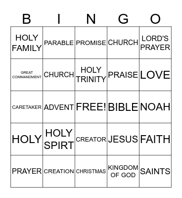 BINGO  Bingo Card