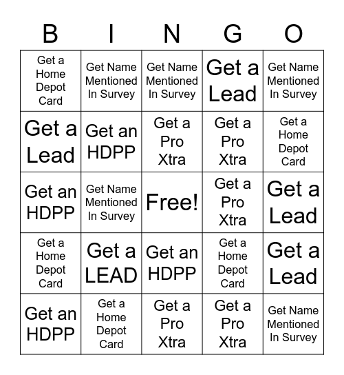 Just Ask! Bingo! Bingo Card