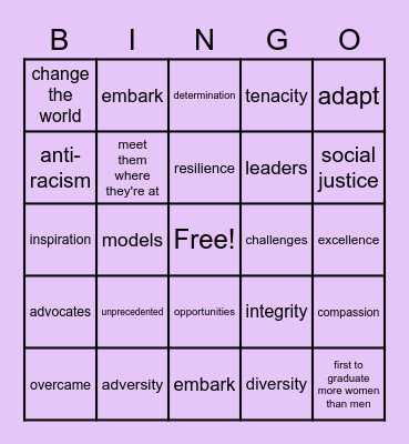 Graduation speeches BINGO!! Bingo Card