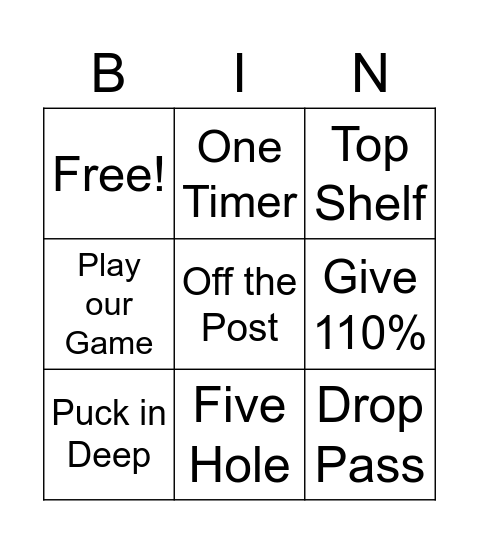 GO LEAFS GO Bingo Card