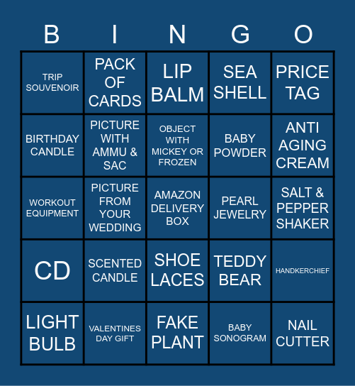 BABY SHOWER Bingo Card