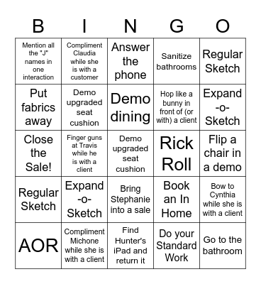 Memorial Day Bingo Card