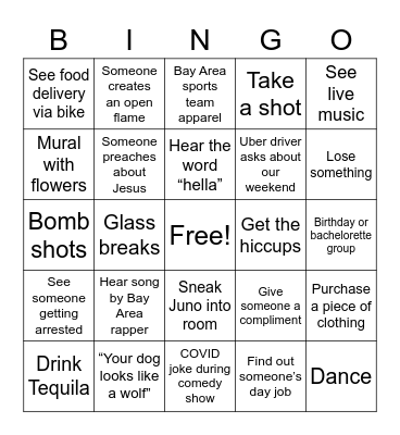 Oakland Bingo Card