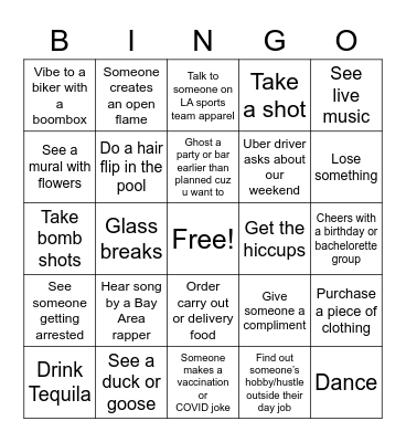 Marina Birthday Bingo Card