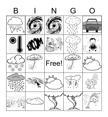 Weather Bingo Card