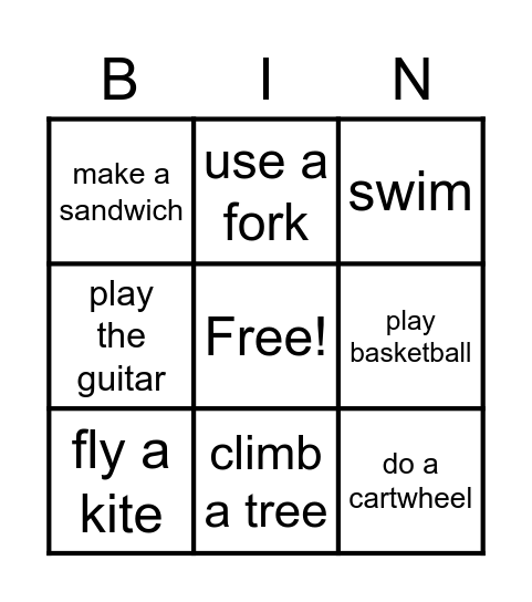 Unit 12 Vocabulary  Bingo Card