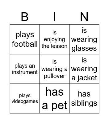 Find someone who.... Bingo Card