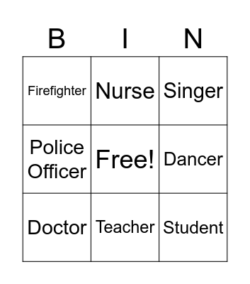 G3U4Job Bingo Card