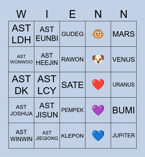 WinWin Bingo Card