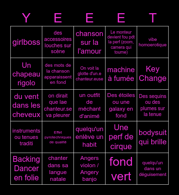Eurobingo Card