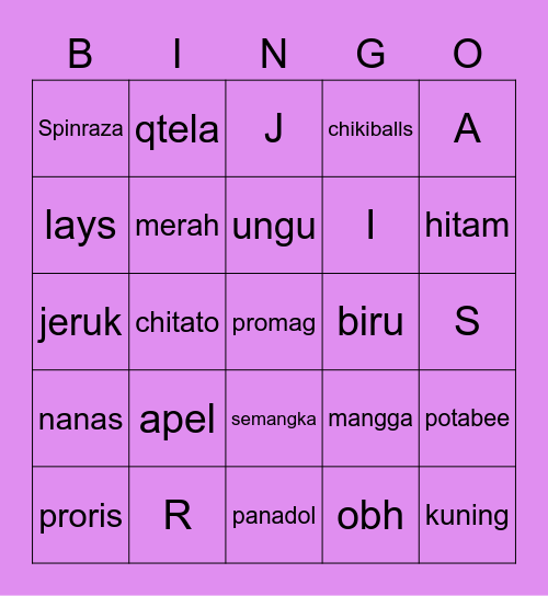 ISABELLE Bingo Card