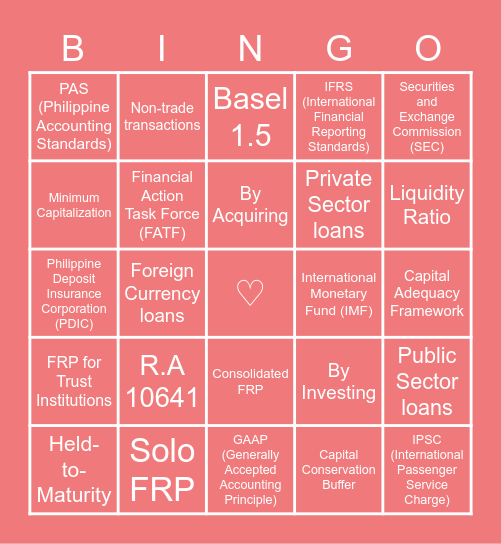 MPCB M6 CH8 Bingo Card