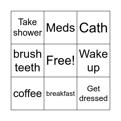 Morning Bingo Card