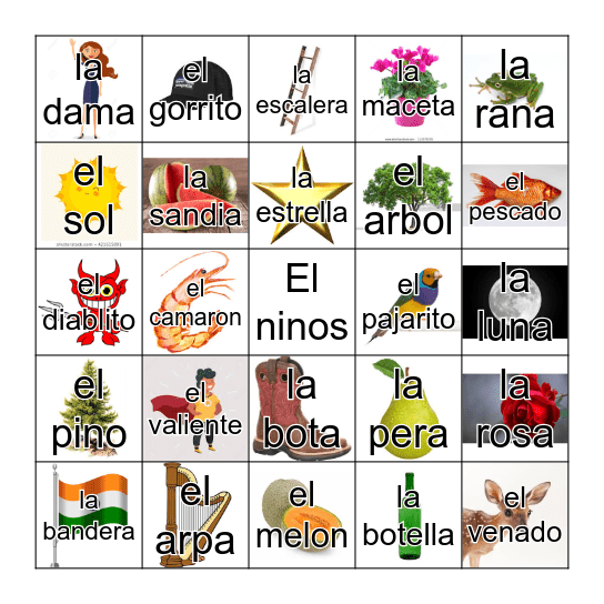 Loteria Mi Pueblito Bingo Card