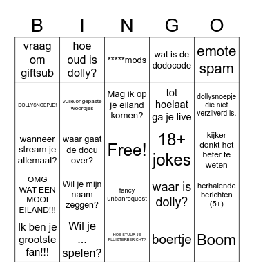 OnneStream BINGO Card