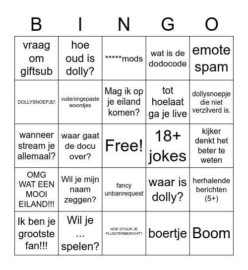 OnneStream BINGO Card