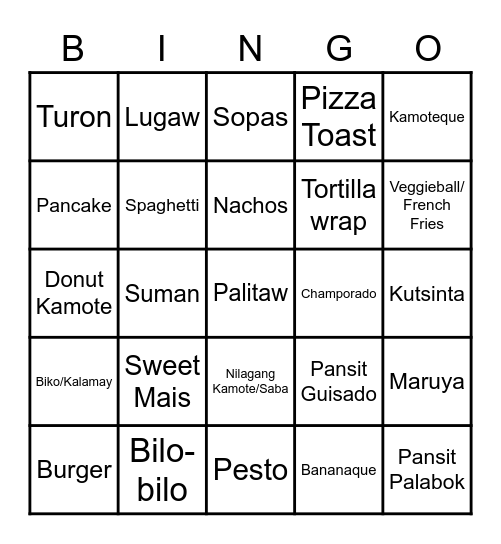 Merienda Yarn Bingo Card
