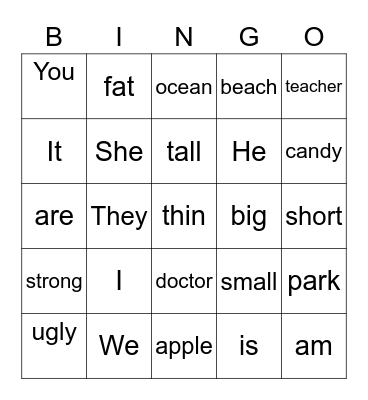Review Bingo Card