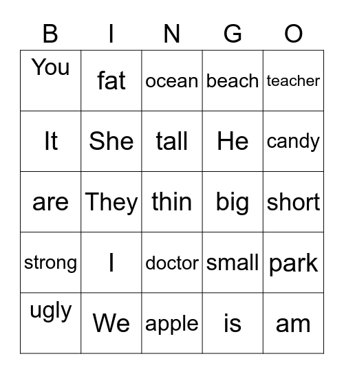 Review Bingo Card