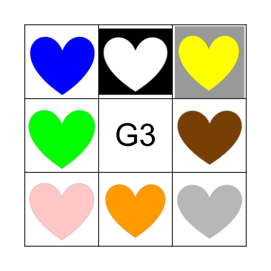BINGO DAS CORES Bingo Card