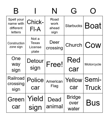 Galveston Fun Bingo!! Bingo Card
