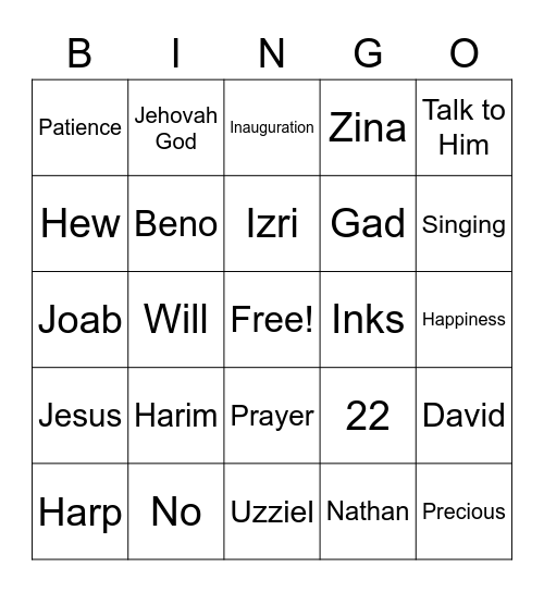 365 Bible Reading Bingo Card