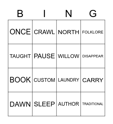 SPELLING WEEK 7 TERM 2 Bingo Card