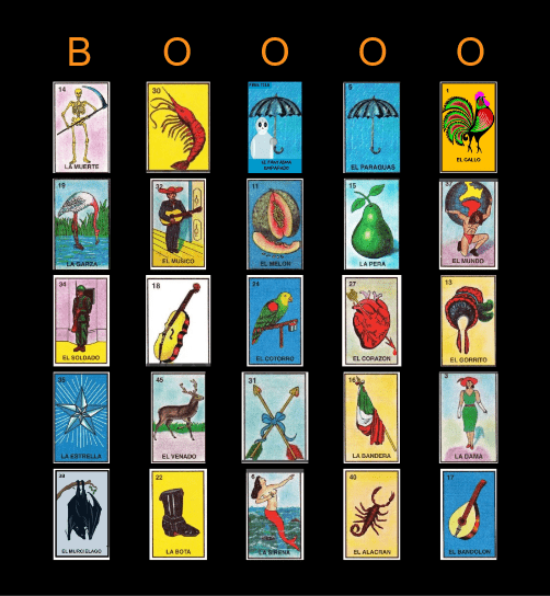 HAUNTED LOTERIA Bingo Card