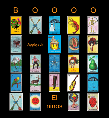 HAUNTED LOTERIA Bingo Card