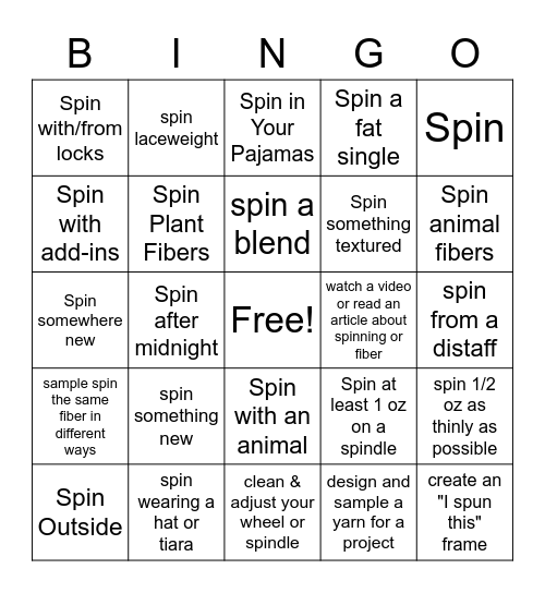 TdF 2021  Team Spinners Study Playground Bingo Card