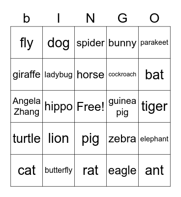 living things Bingo Card