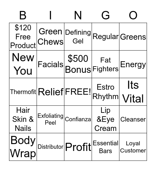 That Crazy wrap Thing Bingo Card