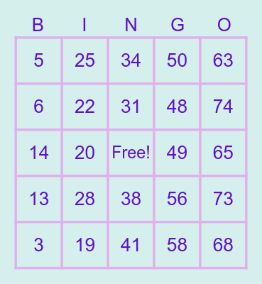 Love. Spin. Win. BINGO! Bingo Card