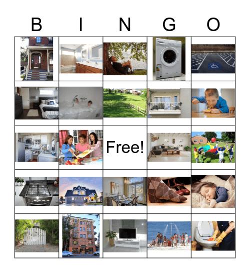 English Topic Bingo Card