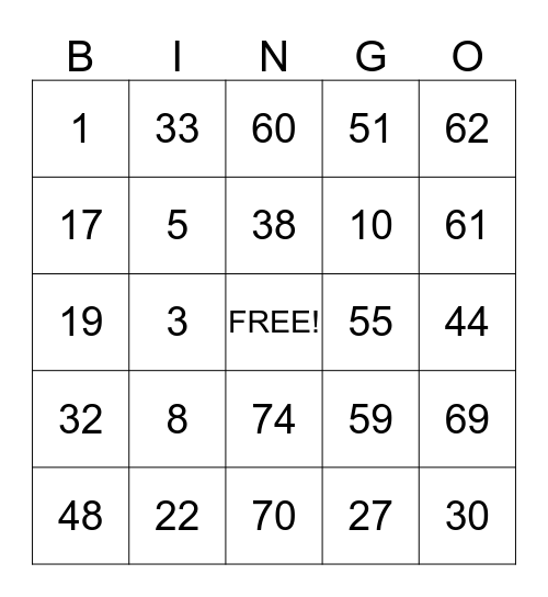 St Patty's Day  Bingo Card