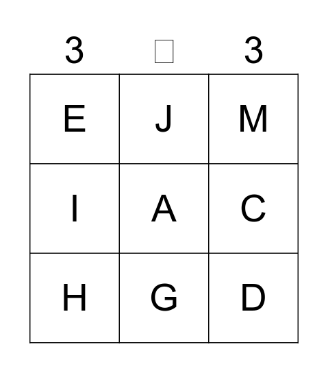 a Bingo Card