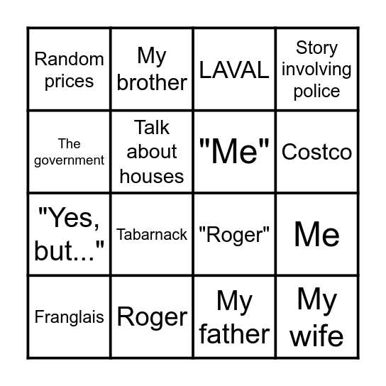 Morning Bingo Card