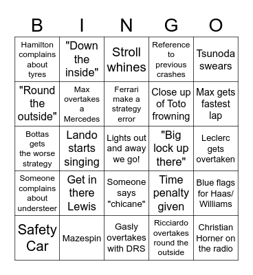Going Marbles Bingo Card