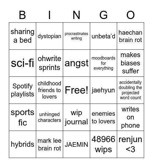 nana’s bingo Card