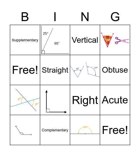 Angles Bingo Card