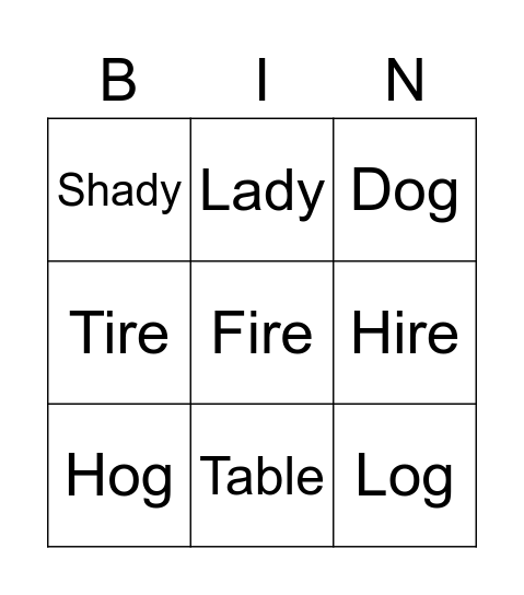 Bingo Card
