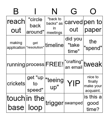 Lingo Bingo Card