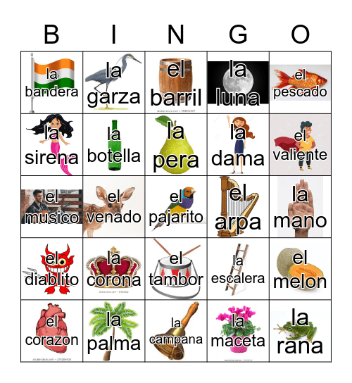 Loteria Mi Pueblito Bingo Card