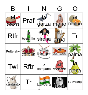 Loteria Mi Pueblito Bingo Card