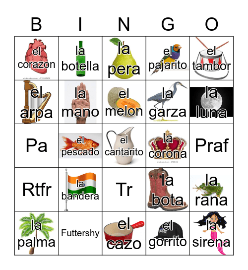 Loteria Mi Pueblito Bingo Card