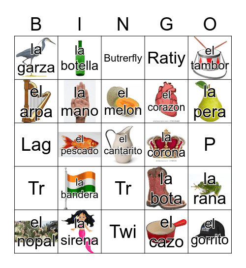 Loteria Mi Pueblito Bingo Card