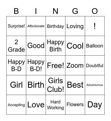 Happy Birthday Ivanka Bingo Card